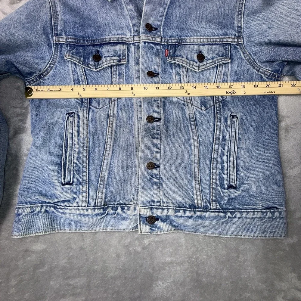 Levis Denim Jean Jacket‎ Trucker Mens Large 42R Made In USA Vintage 70506